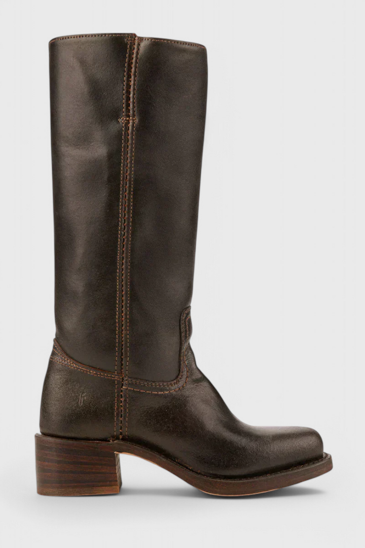 Nora | Women's Mid-Calf Leather Boot with Block Heel