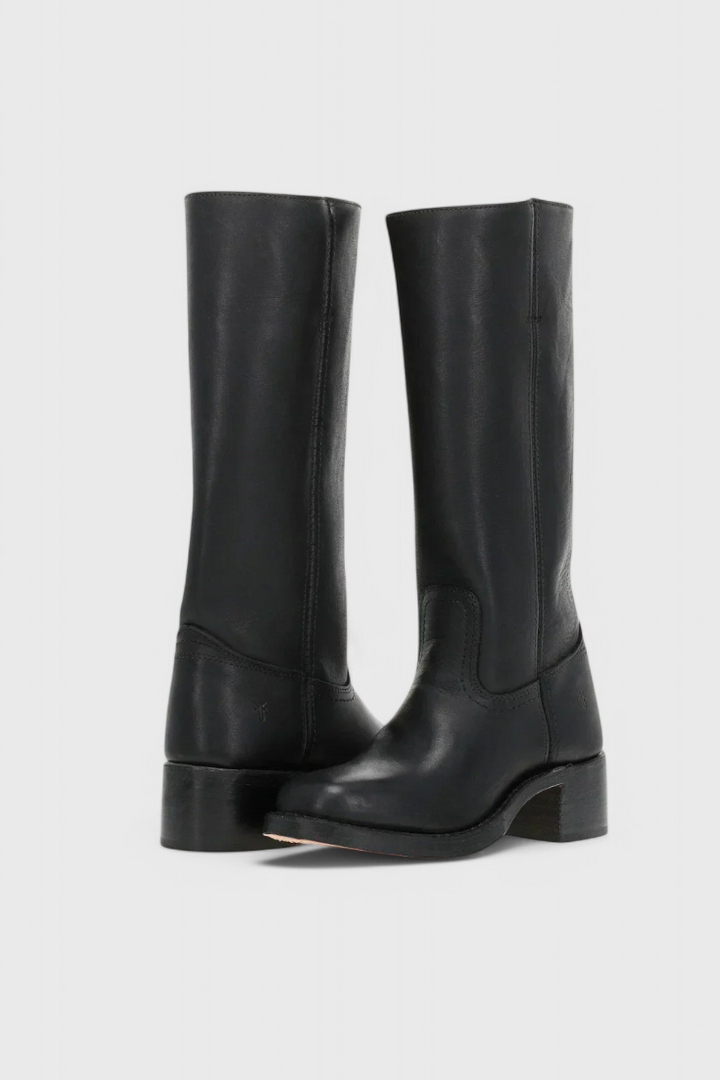 Nora | Women's Mid-Calf Leather Boot with Block Heel