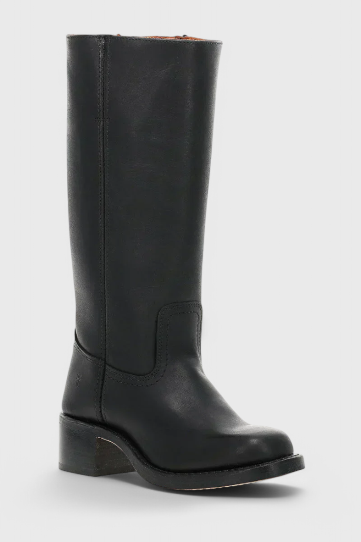 Nora | Women's Mid-Calf Leather Boot with Block Heel