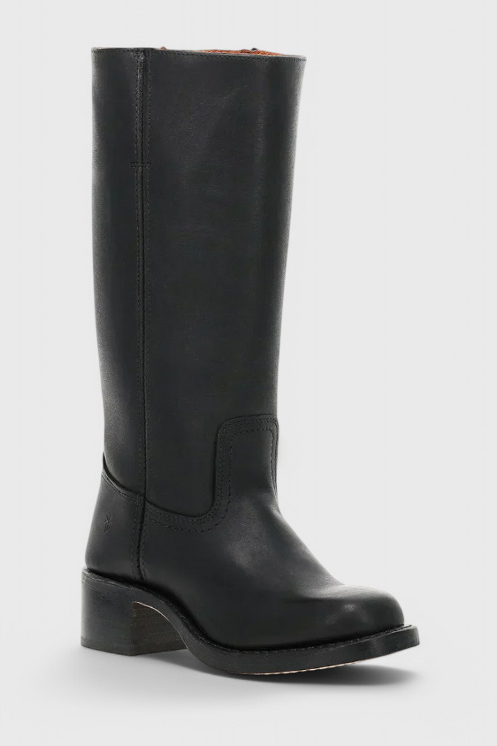 Nora | Women's Mid-Calf Leather Boot with Block Heel