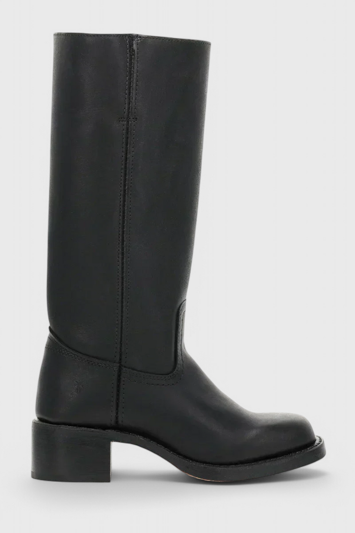 Nora | Women's Mid-Calf Leather Boot with Block Heel