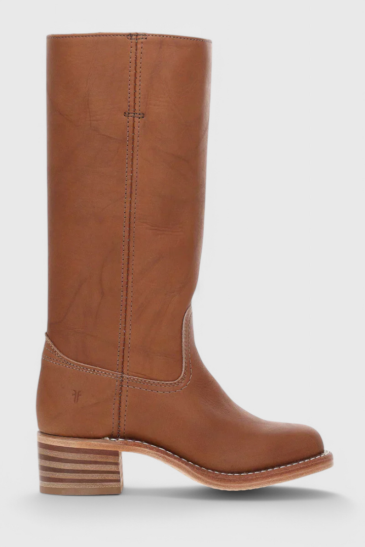 Nora | Women's Mid-Calf Leather Boot with Block Heel