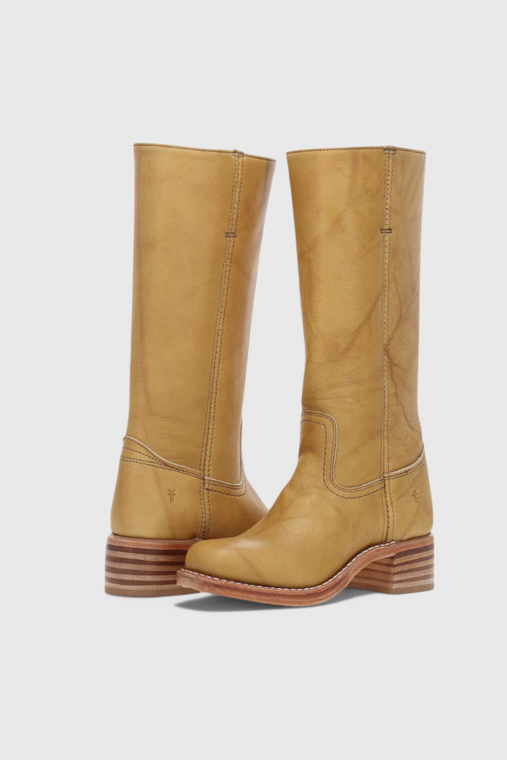 Nora | Women's Mid-Calf Leather Boot with Block Heel