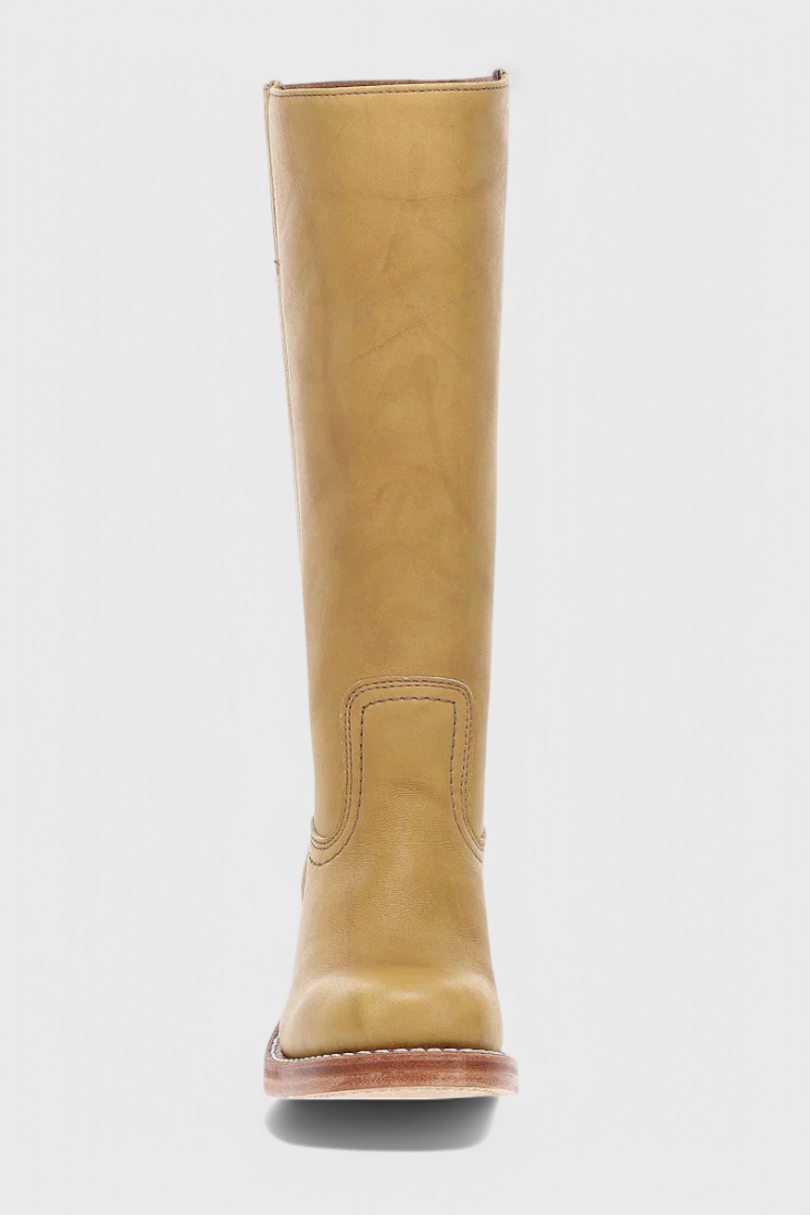 Nora | Women's Mid-Calf Leather Boot with Block Heel