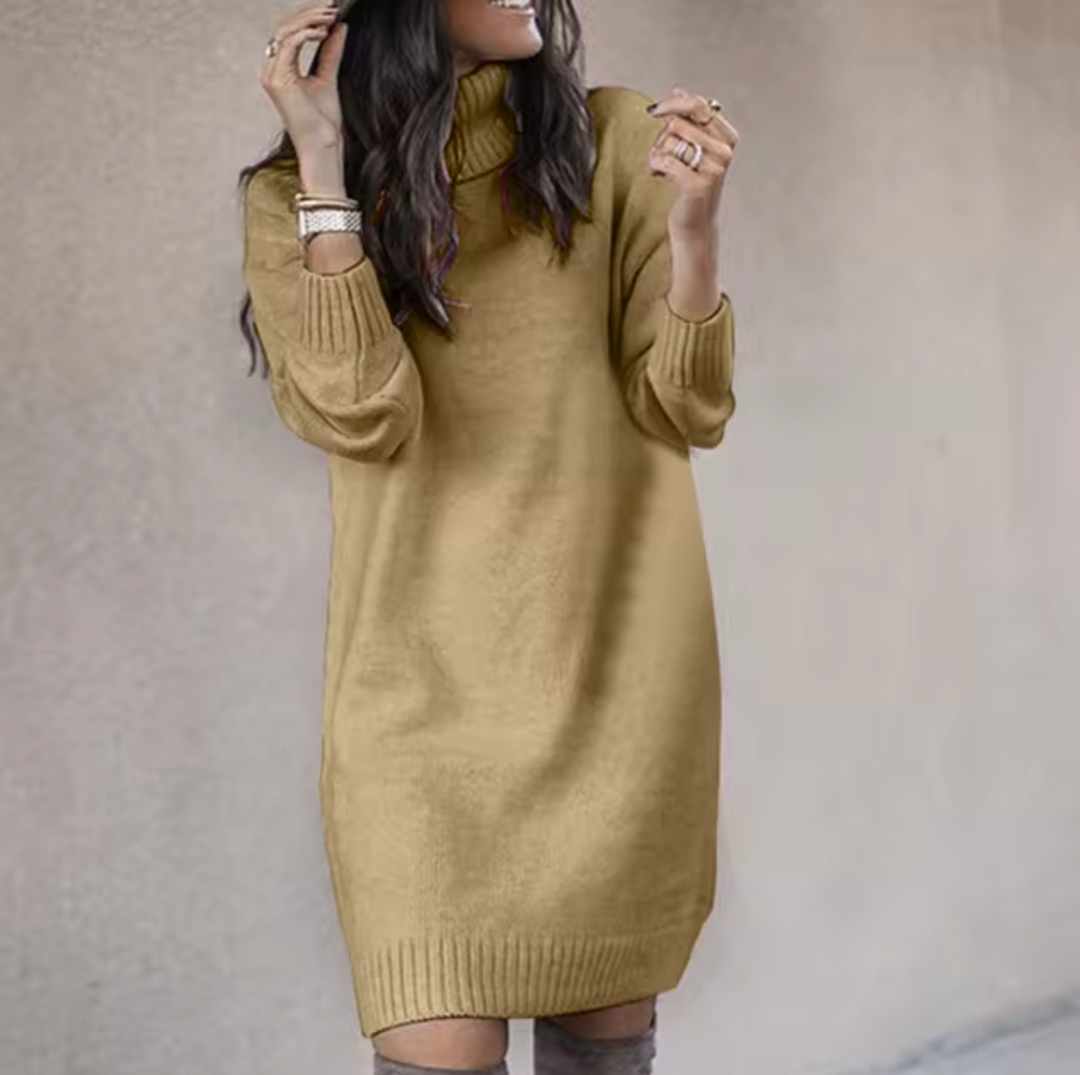 Winter | Women's Cozy Turtleneck Sweater Dress