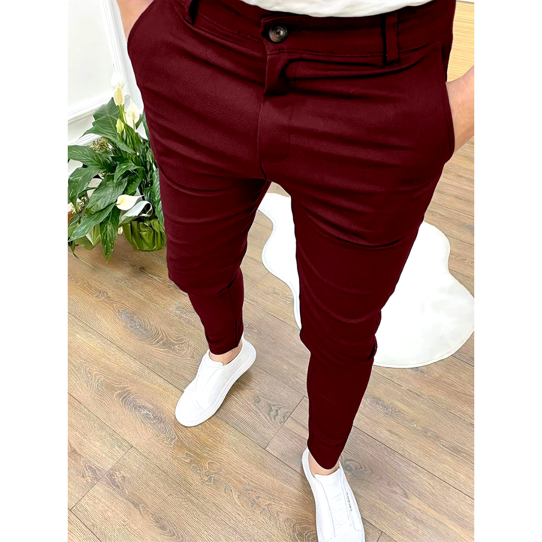 Declan | Men's Modern Slim-Fit Stretch Trousers