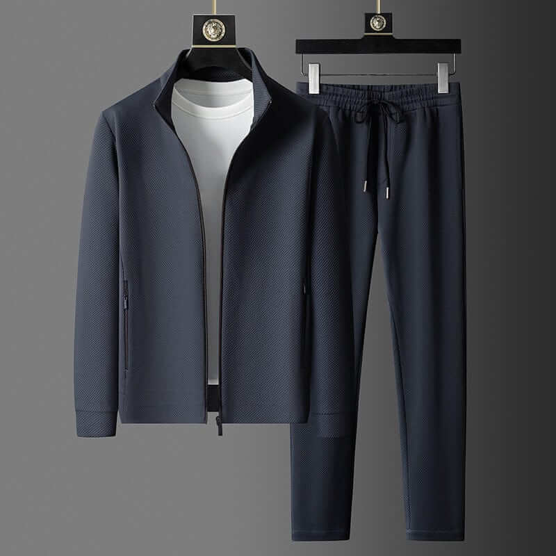 Leo | Men's Sleek Lycra Zip-Up Tracksuit Set
