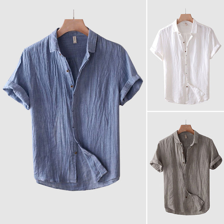 Easton | Men's Vintage Wrinkled Linen Shirt