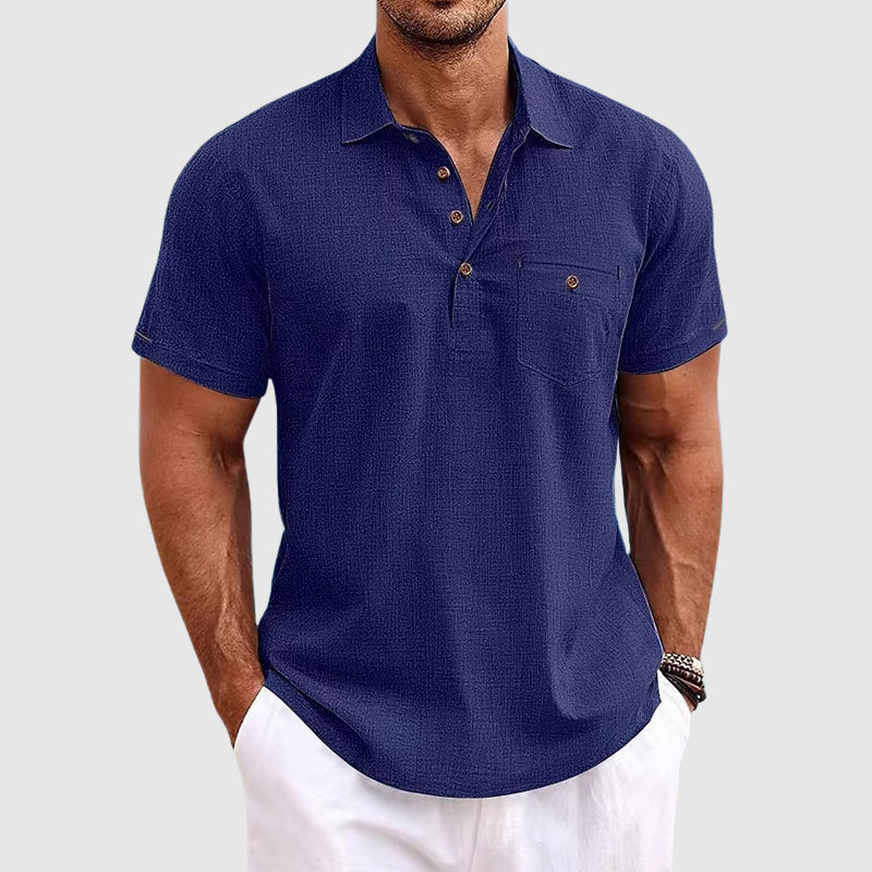 Dallas | Men's Casual Short-Sleeve Linen Polo Shirt