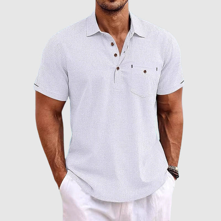 Dallas | Men's Casual Short-Sleeve Linen Polo Shirt