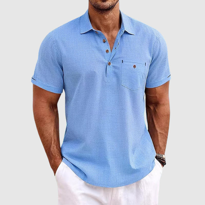 Dallas | Men's Casual Short-Sleeve Linen Polo Shirt