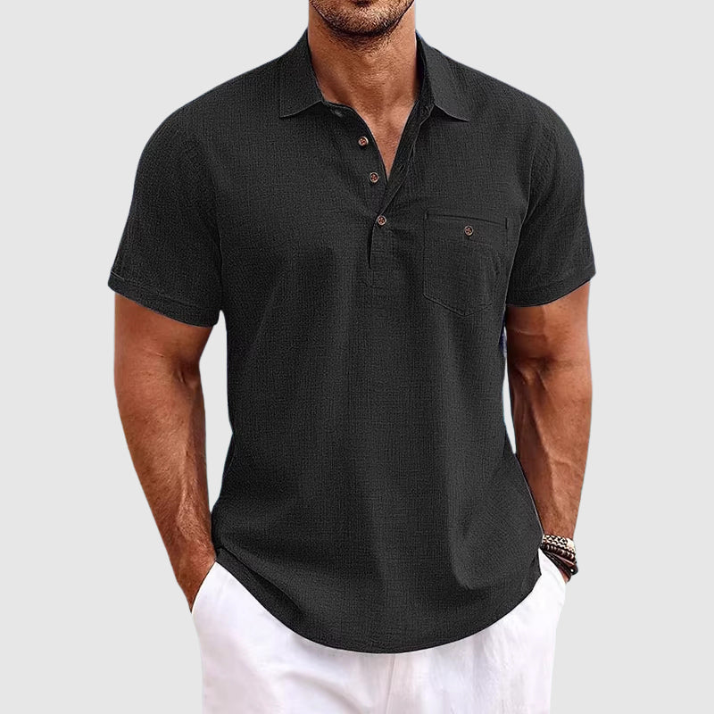 Dallas | Men's Casual Short-Sleeve Linen Polo Shirt