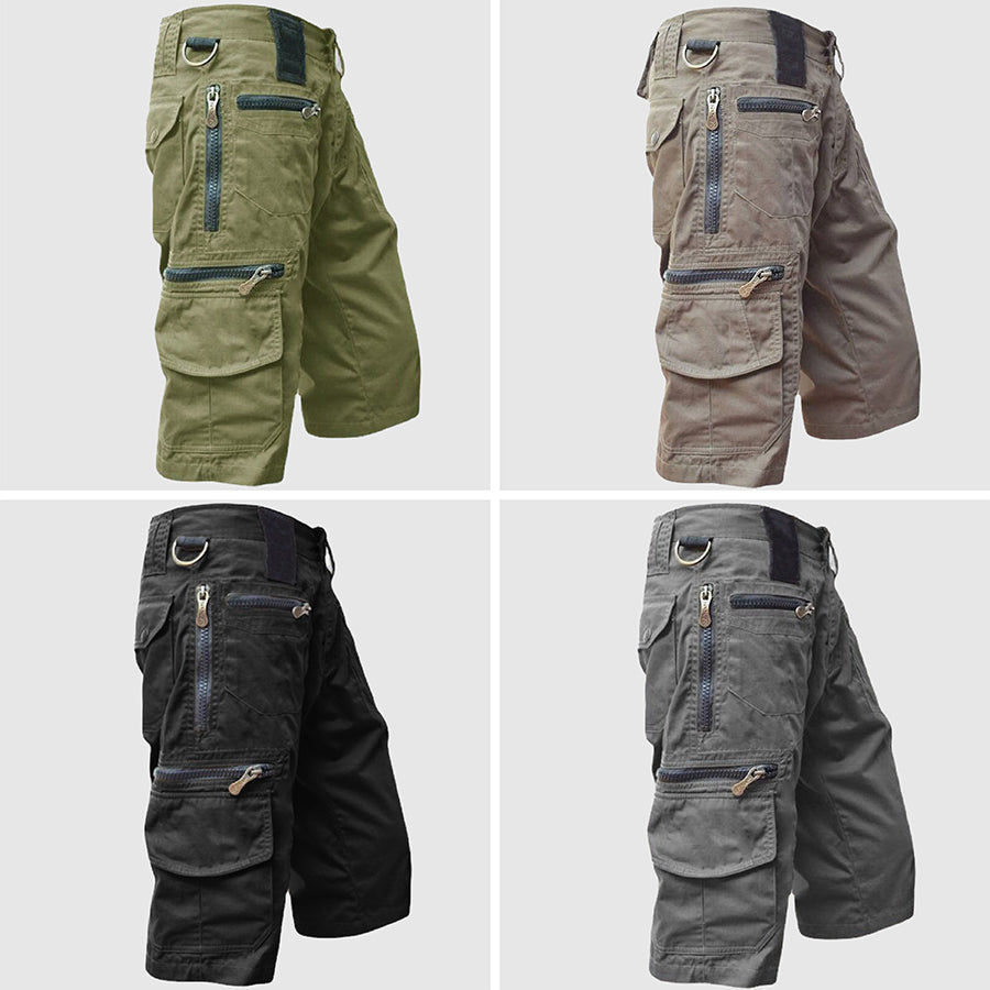 Archie | Men's Multi-Pockets Military-Style Cargo Shorts