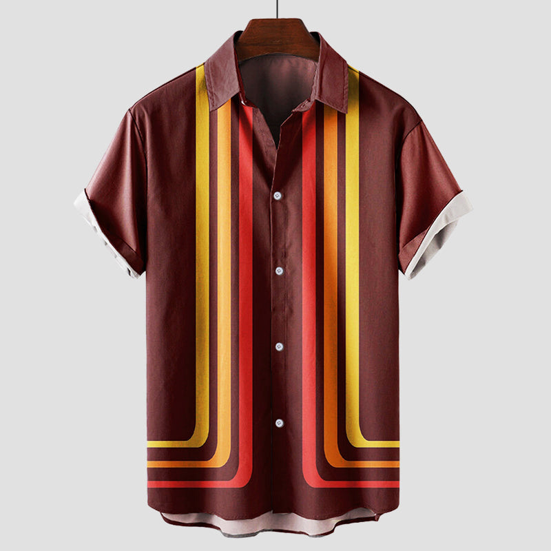Lloyd | Men's Vintage Striped Bowling Shirt