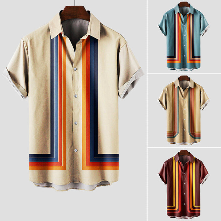 Lloyd | Men's Vintage Striped Bowling Shirt