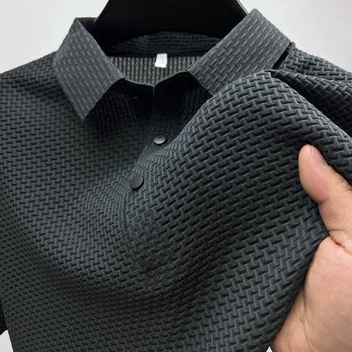 Alfie | Men's Modern Textured Basketweave Polo Shirt