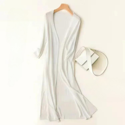 Vera | Women's Lightweight Long Open-Front Cardigan
