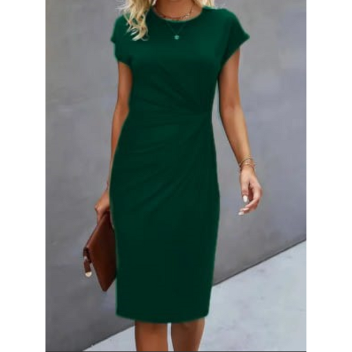 Celeste | Women's Formal Ruched Waist Bodycon Midi Dress