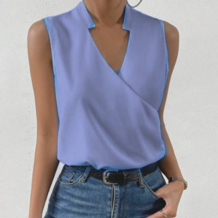 Carla | Women's Chic V-neck Sleeveless Summer Top