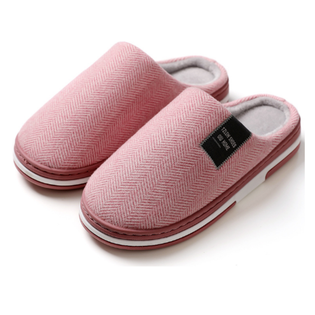 Ian | Men's Plush Herringbone Indoor Slippers