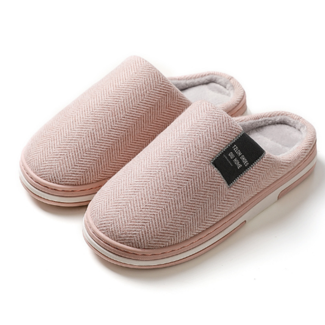 Ian | Men's Plush Herringbone Indoor Slippers