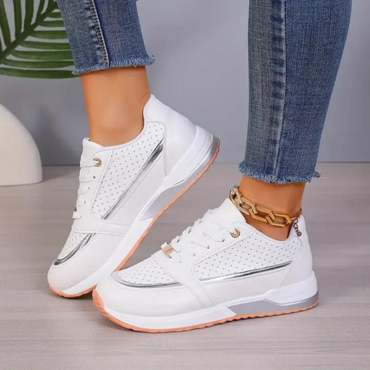 Maggie | Women's Perforated Platform Low-Top Sneakers