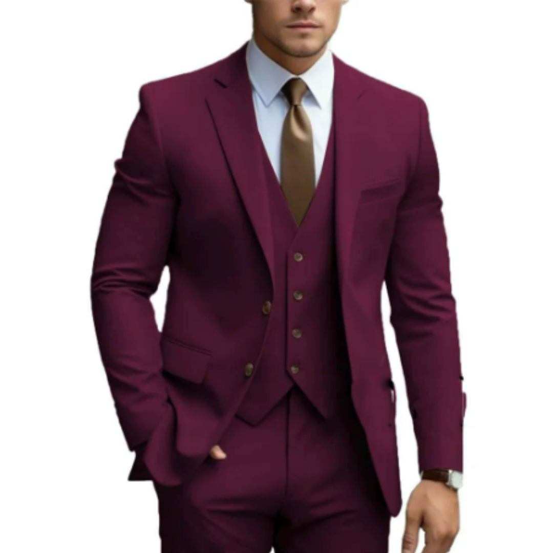 Vaughn | Men's Tailored Slim-Fit Three-Piece Suit