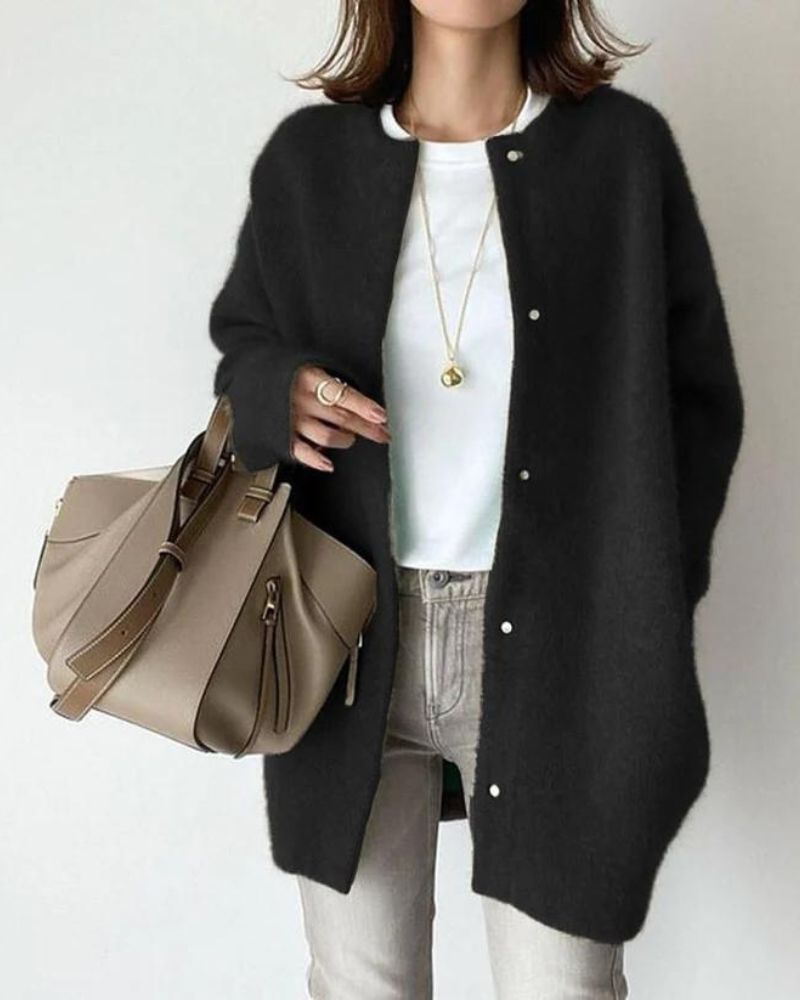 Ivy | Women's Chunky Knit Button-Up Cardigan