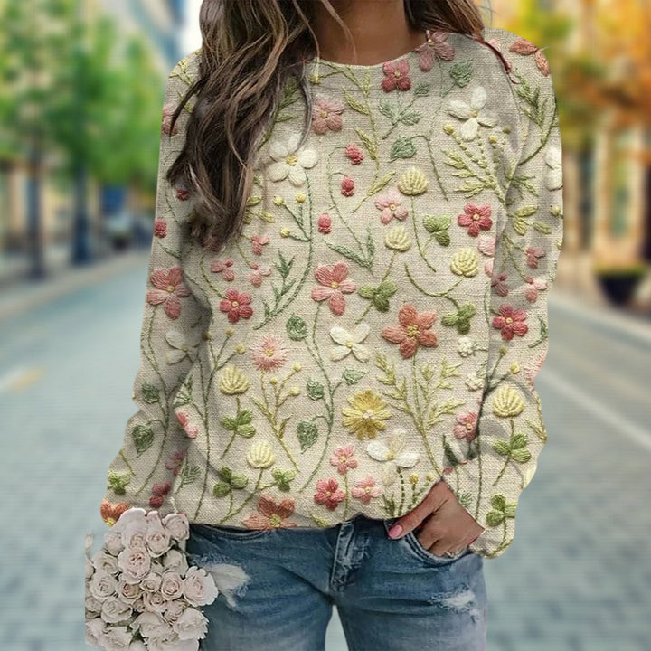 Sonia | Women's Vibrant Floral Print Sweater