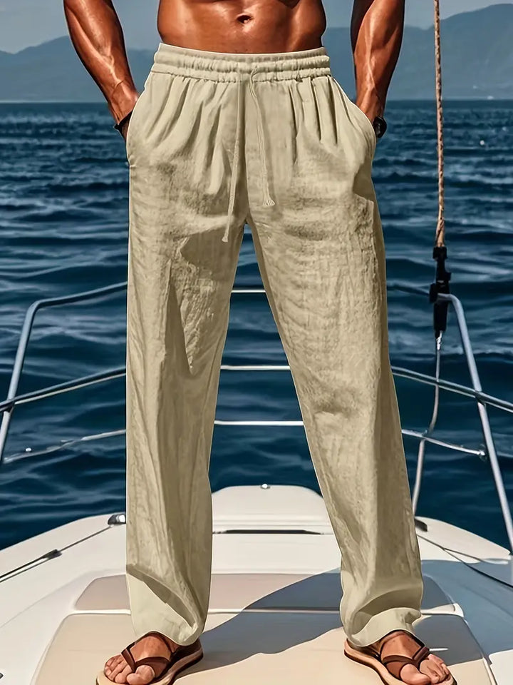 Murphy | Men's Lightweight Linen Casual Pants with Drawstring Waist