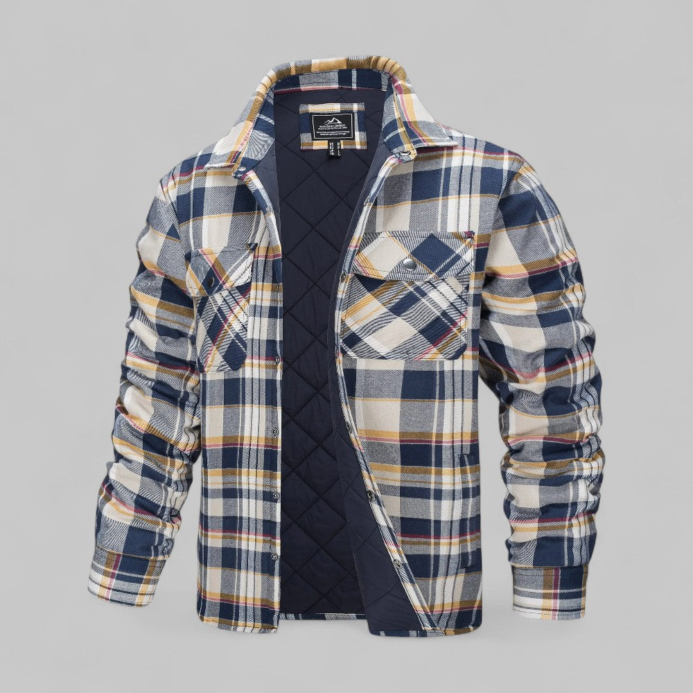 Toby | Men's Classic Plaid Quilted Shirt Jacket