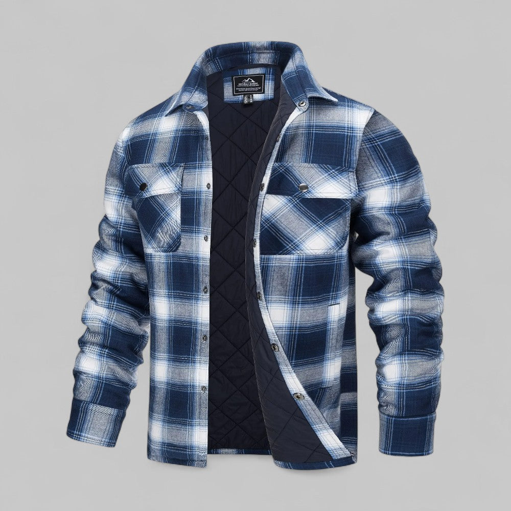 Toby | Men's Classic Plaid Quilted Shirt Jacket