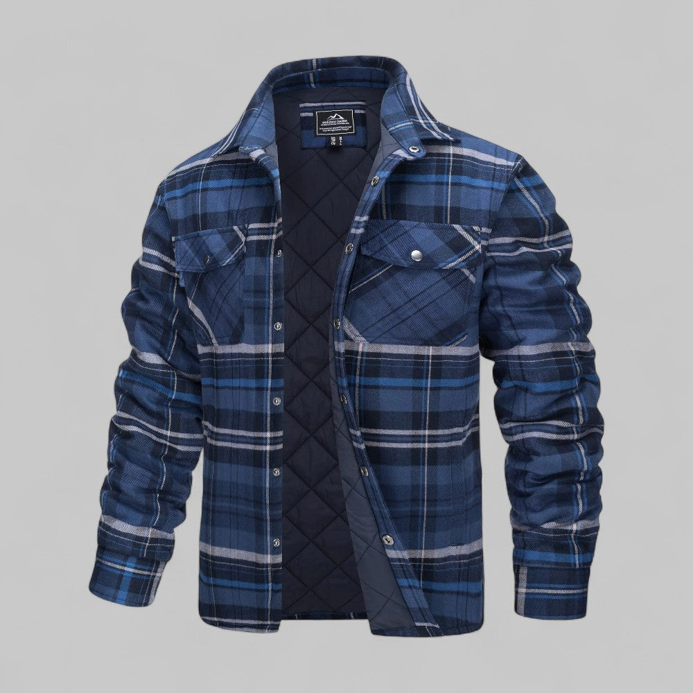 Toby | Men's Classic Plaid Quilted Shirt Jacket