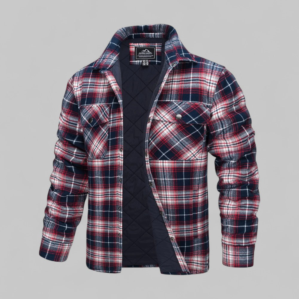 Toby | Men's Classic Plaid Quilted Shirt Jacket