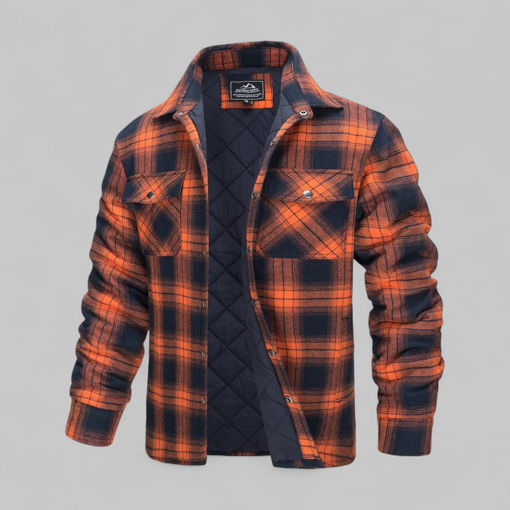 Toby | Men's Classic Plaid Quilted Shirt Jacket