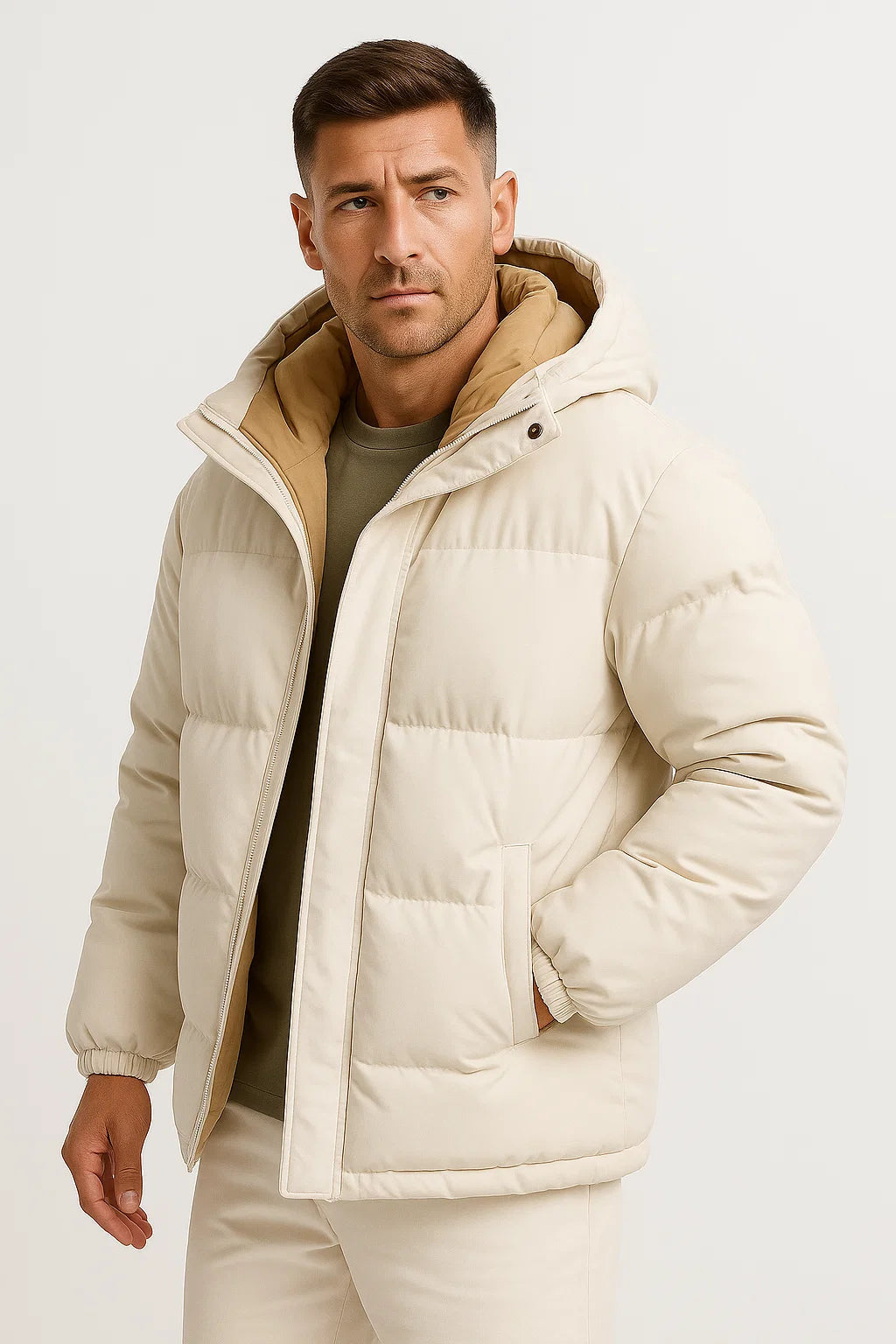 Drew | Men's Warm Hooded Puffer Jacket