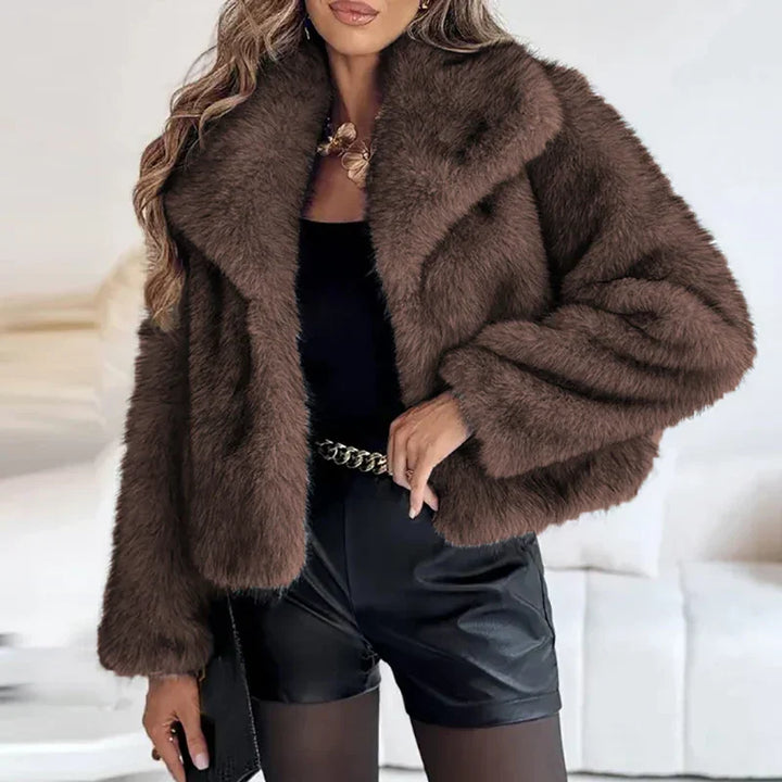 Hannah | Women's Chic Cropped Faux Fur Jacket