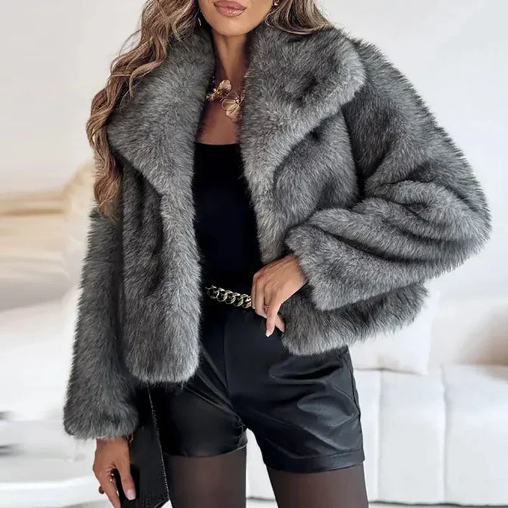 Hannah | Women's Chic Cropped Faux Fur Jacket