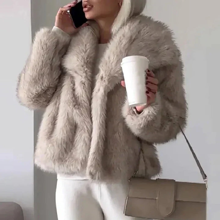 Hannah | Women's Chic Cropped Faux Fur Jacket