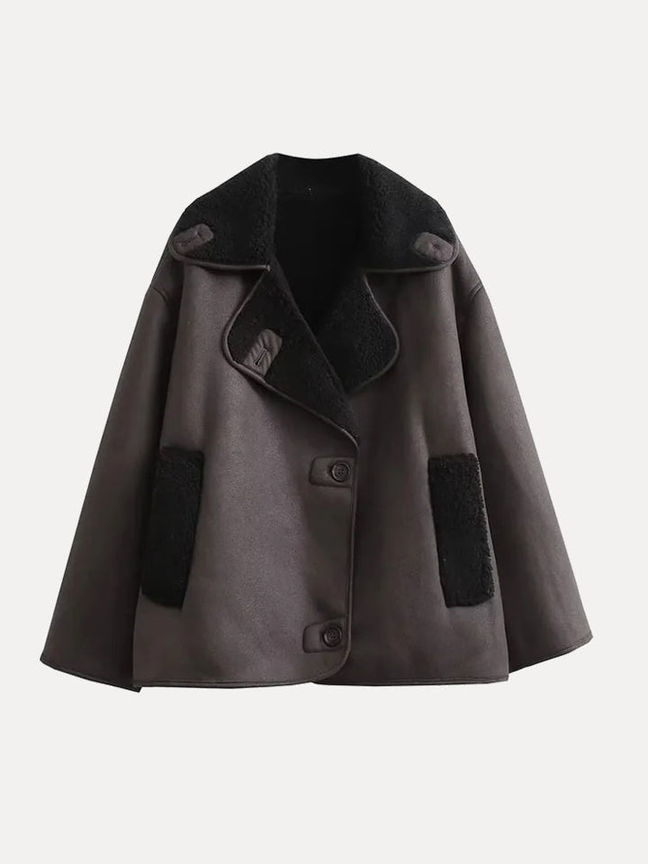 Marlowe | Women's Oversized Faux Leather Winter Jacket