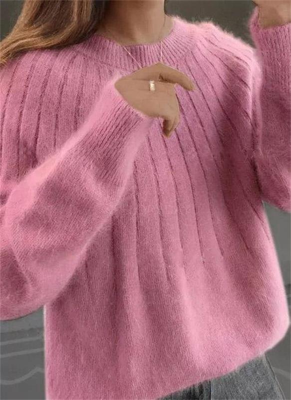 Kimberly | Women's Soft Fuzzy Oversized Pullover Sweater