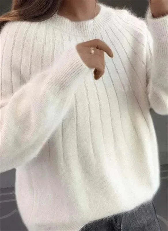 Kimberly | Women's Soft Fuzzy Oversized Pullover Sweater