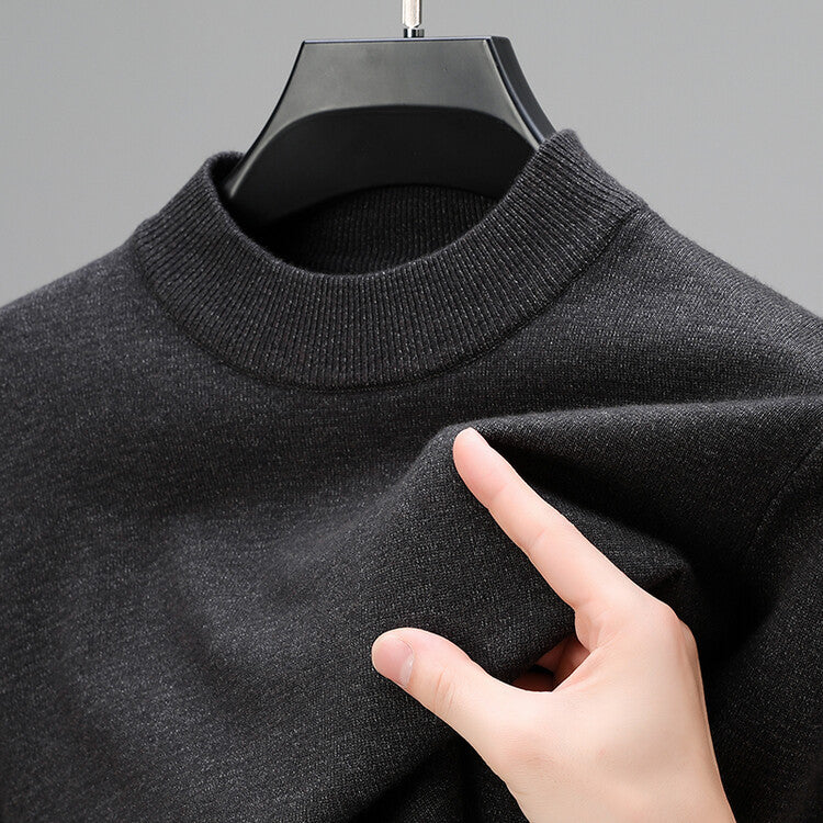 James | Men's Classic Mock Neck Pullover Sweater