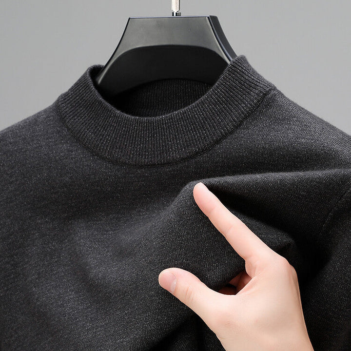 James | Men's Classic Mock Neck Pullover Sweater