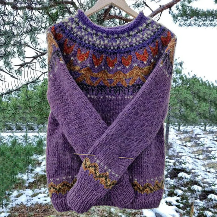 Tamara | Women's Vintage Geometric Knit Sweater