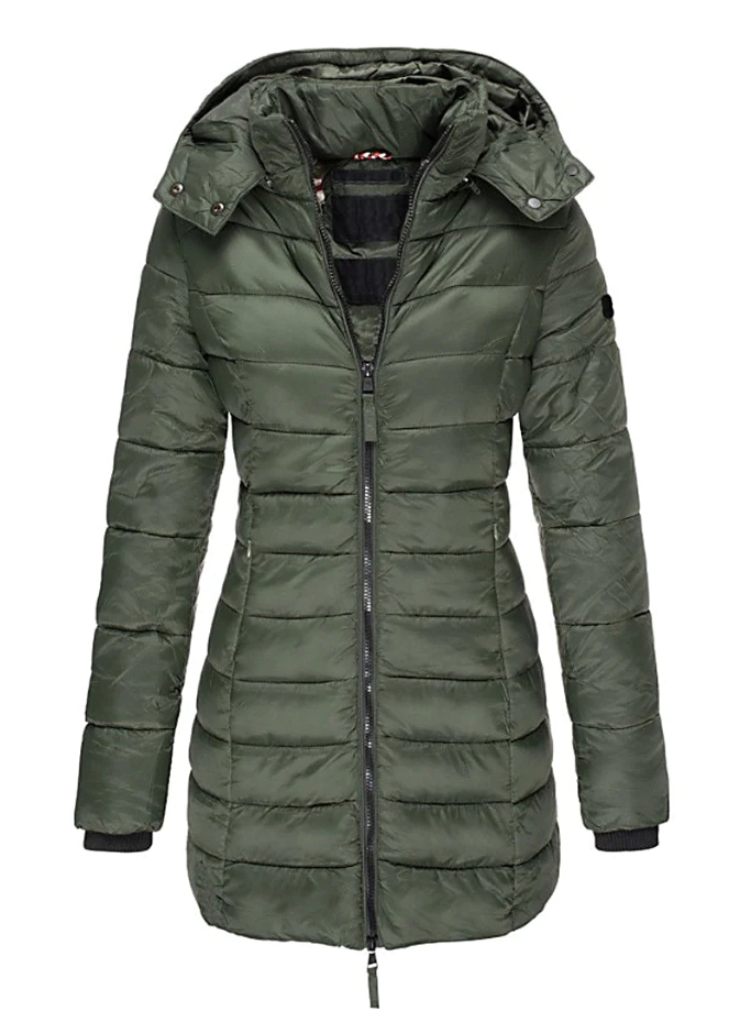 Angel | Women's Tailored Mid-Length Hooded Puffer Jacket