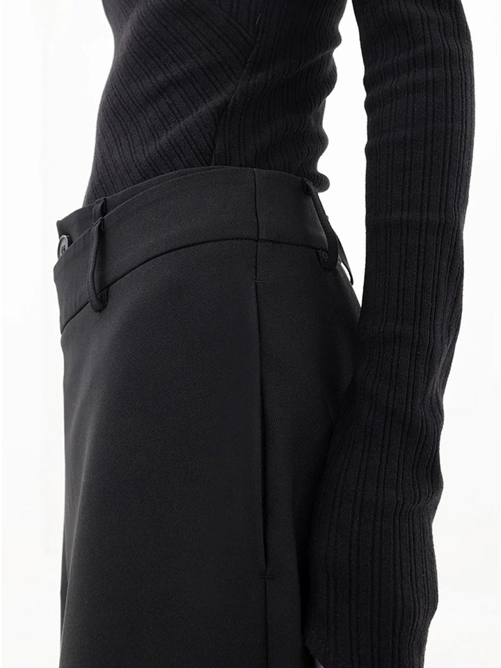 Lilac | Women's Wide Leg Asymmetric Wrap Trousers with Overlay