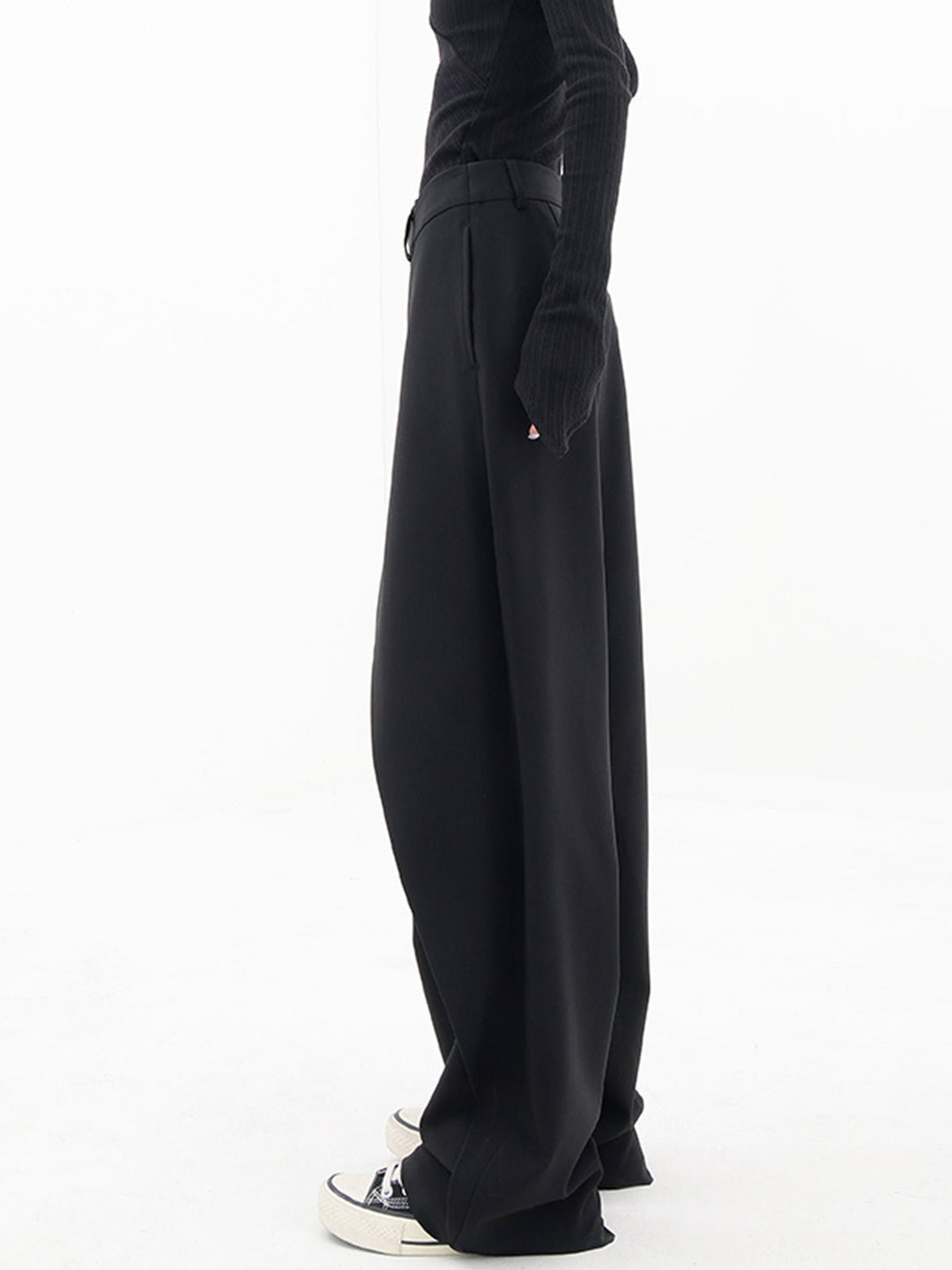 Lilac | Women's Wide Leg Asymmetric Wrap Trousers with Overlay