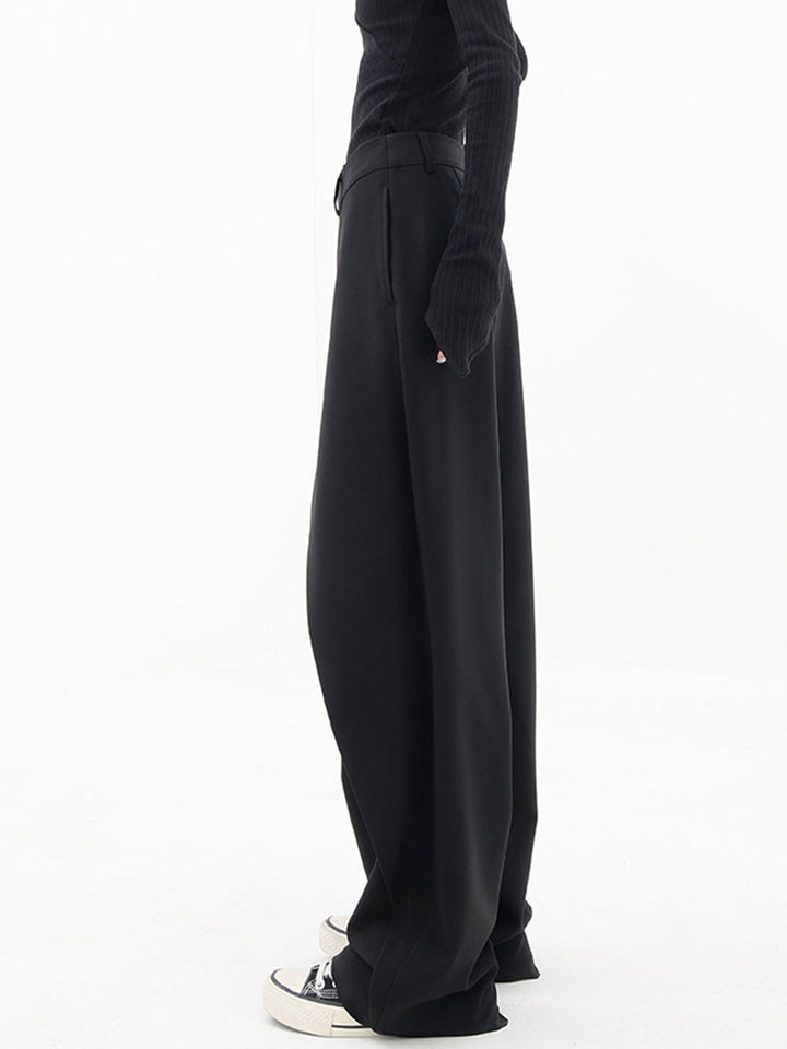 Lilac | Women's Wide Leg Asymmetric Wrap Trousers with Overlay