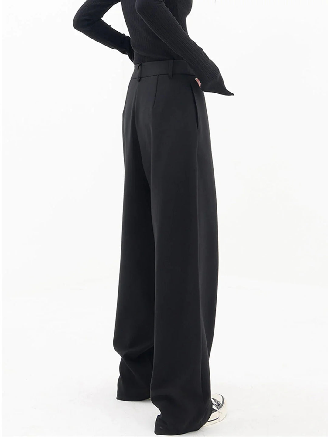 Lilac | Women's Wide Leg Asymmetric Wrap Trousers with Overlay